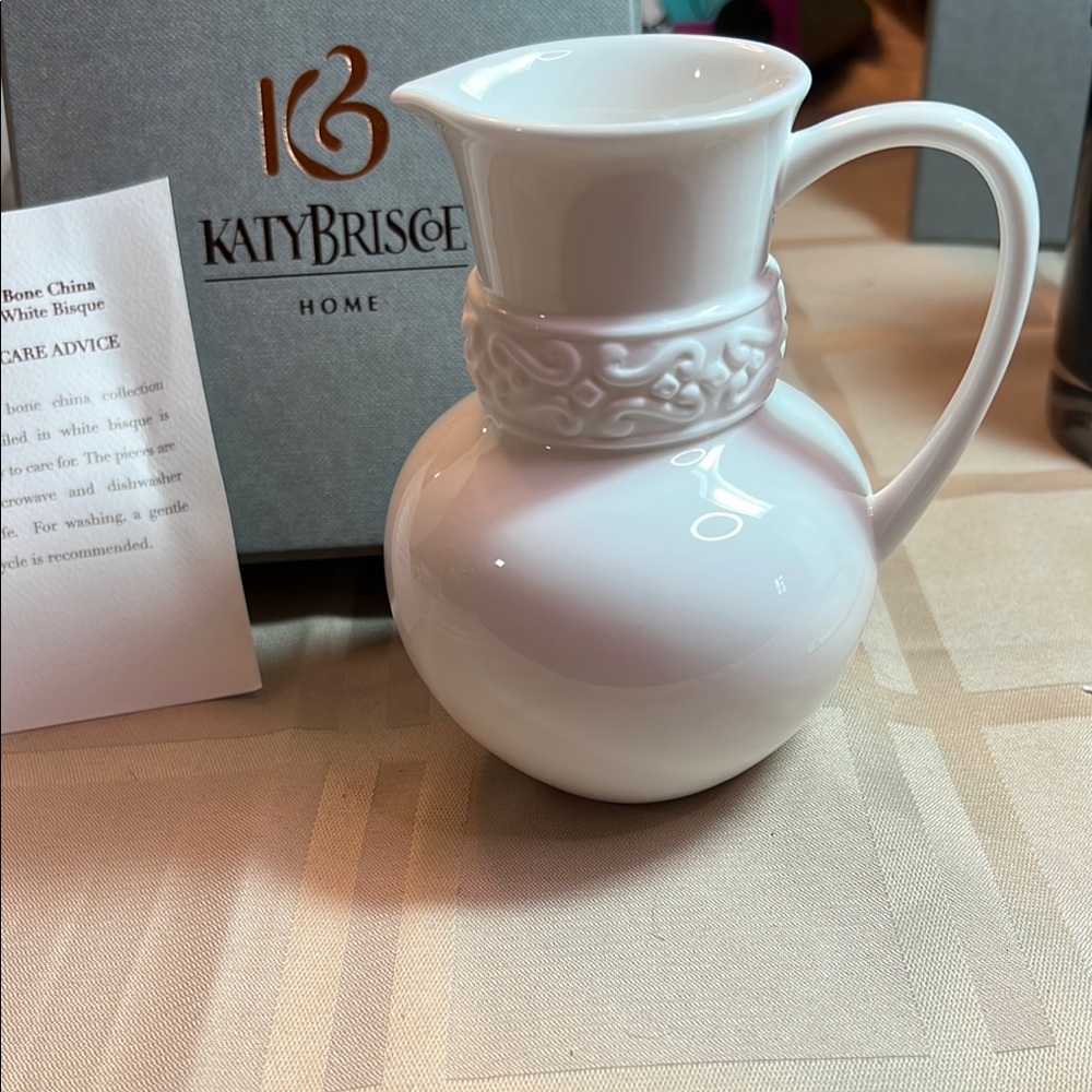 Katy Briscoe White Ceramic Pitcher